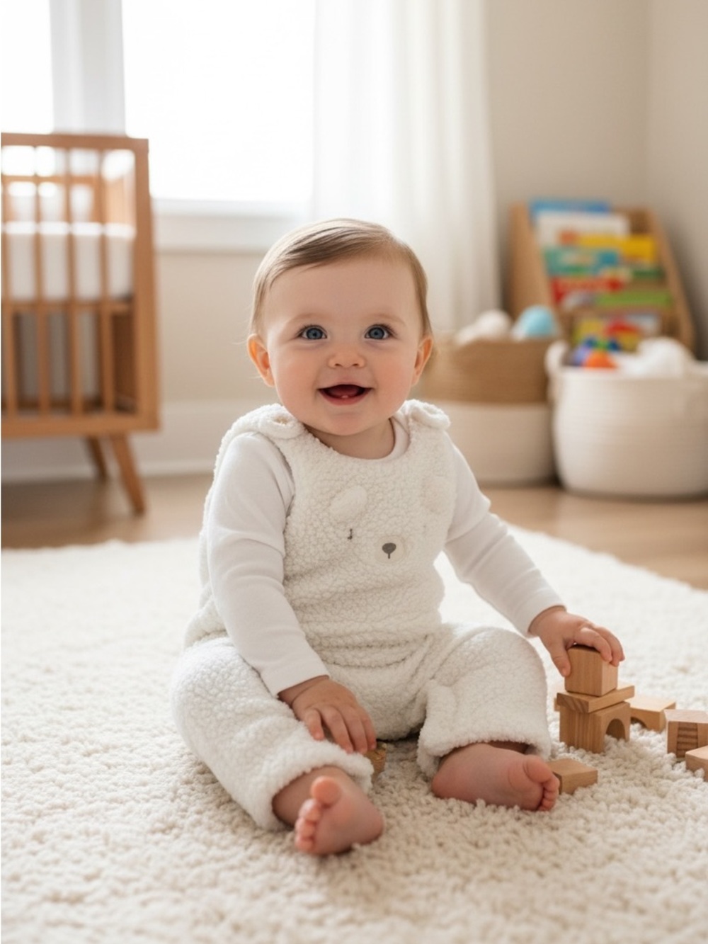 H&M Cream Sherpa Baby Jacket